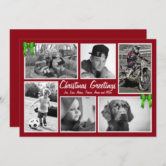 Multicardkaarten voor grote series met meerdere fo feestdagenkaart (Voorkant / Achterkant)