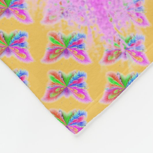 Multicolabelvlinder Fleece Deken (Hoek)
