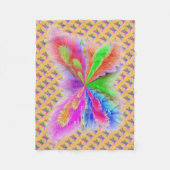 Multicolabelvlinder Fleece Deken (Voorkant)