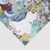 Multicolf abstract patroon met florale bekleding tissuepapier (Detail)