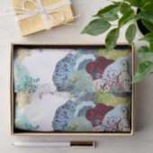 Multicolf abstract patroon met florale bekleding tissuepapier (Geschenk)