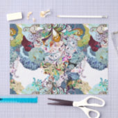 Multicolf abstract patroon met florale bekleding tissuepapier (Craft)