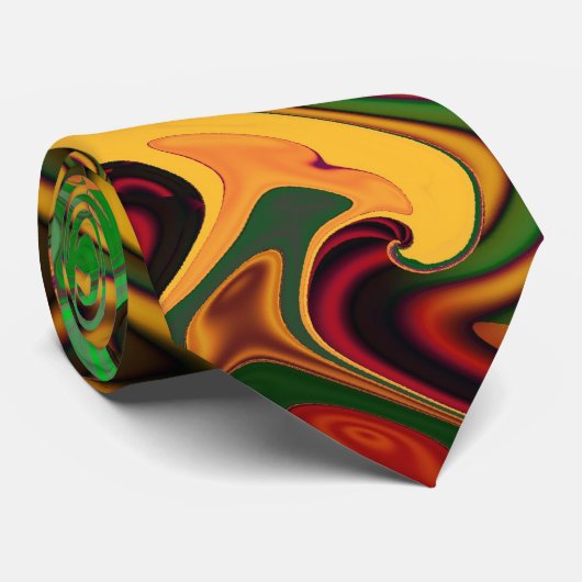 Multicolf Abstracte fijn fractale kunst Stropdas (Opgerold)