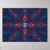 Multicolf fractale wandkunst poster (Voorkant)