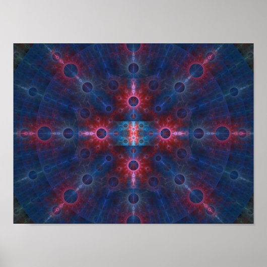 Multicolf fractale wandkunst poster (Voorkant)