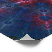 Multicolf fractale wandkunst poster (Hoek)