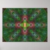 Multicolf fractale wandkunst poster (Voorkant)
