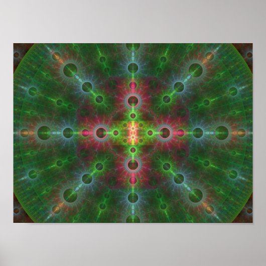 Multicolf fractale wandkunst poster (Voorkant)