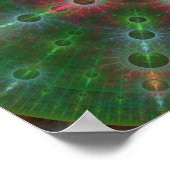 Multicolf fractale wandkunst poster (Hoek)