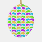 Multicolf-geel groen paars blauw keramisch ornament (Rechts)