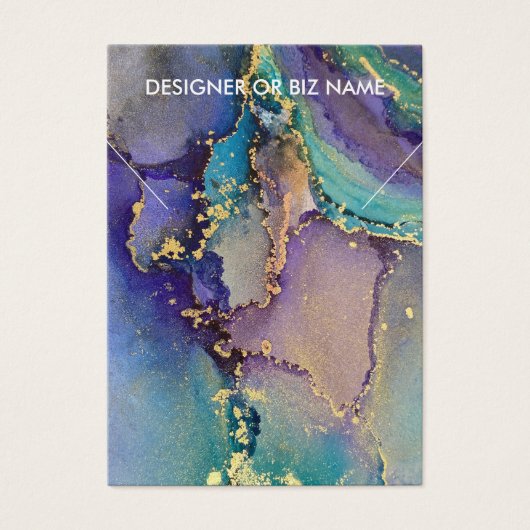 Multicolf Gold Liquid Art-Ketting beeldscherm Visitekaartje (Voorkant)