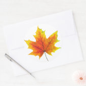 Multicolf maple leaf ronde sticker (Envelop)