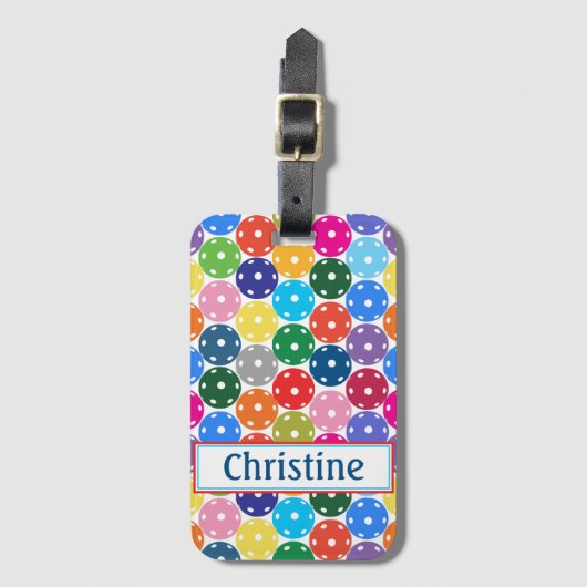 Multicolf Pickleball-Bagagelabel Bagagelabel (Voorkant (verticaal))