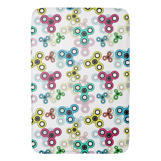 Multicolische spinners badmat (Voorkant Verticaal)