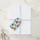 Multicolische spinners cadeaulabel (Met Touw)