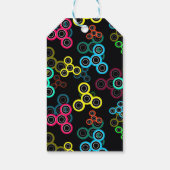 Multicolische spinners cadeaulabel (Achterkant)