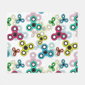 Multicolische spinners fleece deken (Voorkant (Horizontaal))
