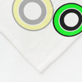 Multicolische spinners fleece deken (Hoek)