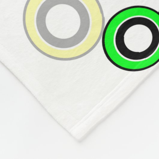 Multicolische spinners fleece deken (Hoek)