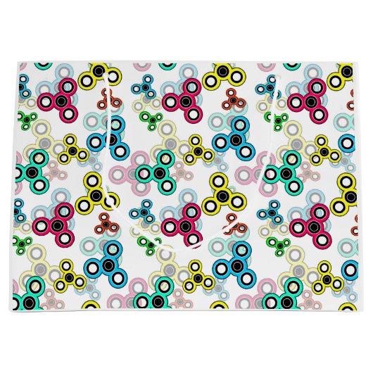 Multicolische spinners groot cadeauzakje (Voorkant)