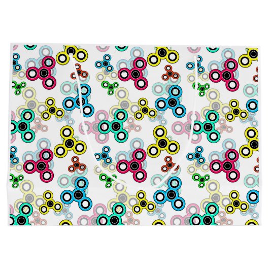 Multicolische spinners groot cadeauzakje (Achterkant)