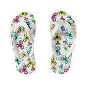 Multicolische spinners kinder teenslippers (Voetbed)