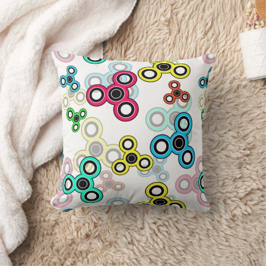 Multicolische spinners kussen (Deken)