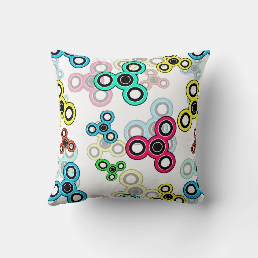 Multicolische spinners kussen (Achterkant)