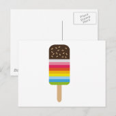 Multicolly Lolly Pop Icecream Briefkaart (Voorkant / Achterkant)