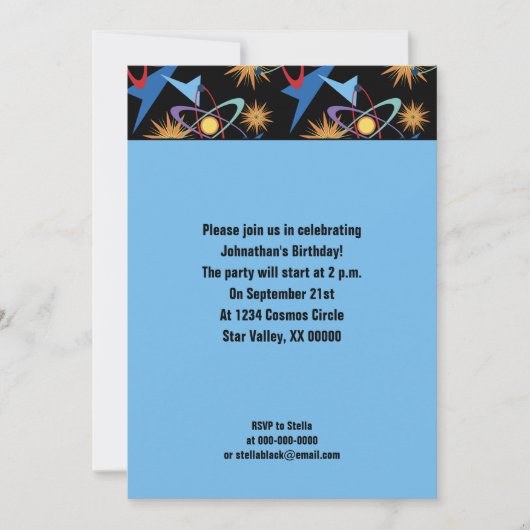 Multicololf patroonpartij voor ruimtevaarttijdperk kaart (Voorkant)