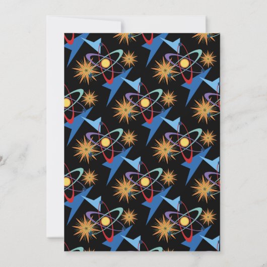 Multicololf patroonpartij voor ruimtevaarttijdperk kaart (Achterkant)