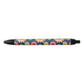 Multicololf zonnebloemen zwarte inkt pen (Voorkant)