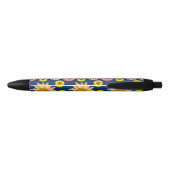 Multicololf zonnebloemen zwarte inkt pen (Achterkant)