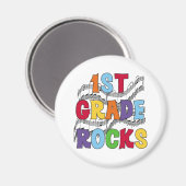 Multicolor 1st grade Rocks Magneet (Voorkant / Achterkant)