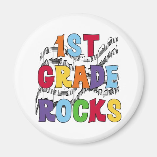 Multicolor 1st grade Rocks Magneet (Voorkant)