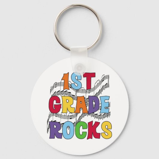 Multicolor 1st grade Rocks Sleutelhanger (Voorkant)