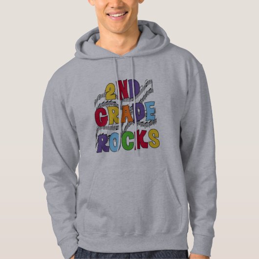 Multicolor 2e grade Rocks T-shirts en cadeaus (Voorkant)