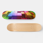 Multicolor 3d-kubusontwerp persoonlijk skateboard (Horizontaal)