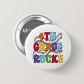 Multicolor 4e grade Rocks Ronde Button 5,7 Cm (Voorkant /achterkant)
