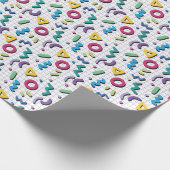 Multicolor 80s Memphis Pattern Cadeaupapier (Hoek)