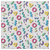 Multicolor 80s Memphis Pattern Stof (Swatch)