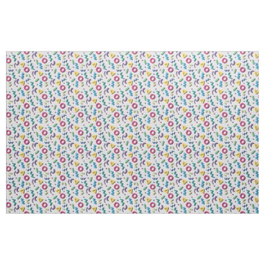 Multicolor 80s Memphis Pattern Stof (Fat Quarter)