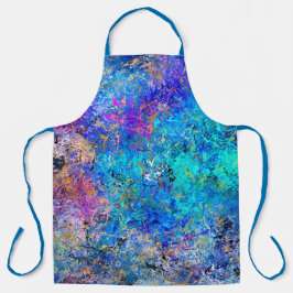 Multicolor Abstract Holi Splatter Painting Schort