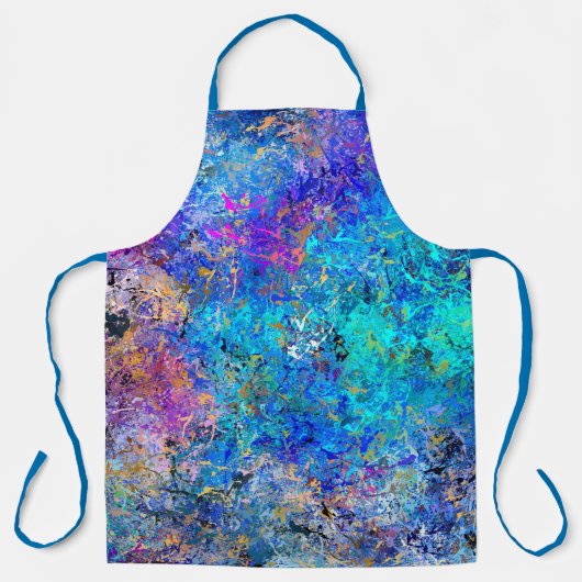 Multicolor Abstract Holi Splatter Painting Schort (Voorkant)