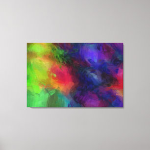 Multicolor Abstract kunstwerk Canvas Afdruk