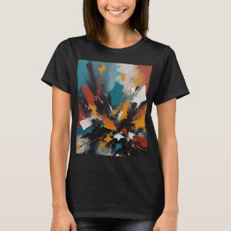 Multicolor Abstract Kunstwerk T-shirt