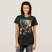 Multicolor Abstract Kunstwerk T-shirt (Voorkant volledig)