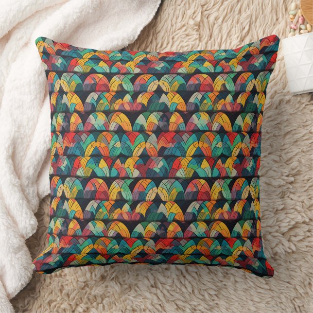 Multicolor abstract ontwerp patroon  kussen (Deken)