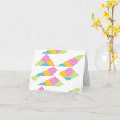 Multicolor abstract op wit kaart (Gele Bloem)