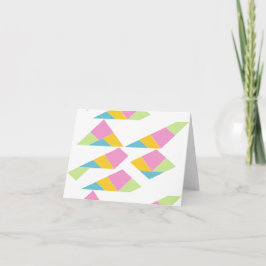 Multicolor abstract op wit kaart